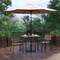 Flash Furniture Patio Set-35" Table-2 Chairs-Tan Umbrella-Base XU-DG-810060062-UB19BTN-GG - alternate 1